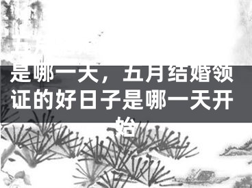 五月结婚领证的好日子是哪一天,五月结婚领证的好日子是哪一天开始