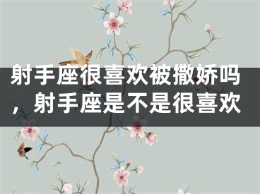 射手座很喜欢被撒娇吗，射手座是不是很喜欢