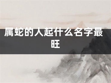 属蛇的人起什么名字最旺