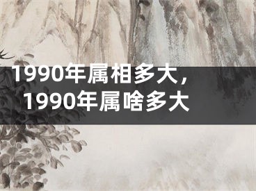 1990年属相多大，1990年属啥多大