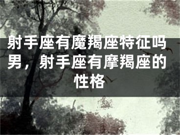 射手座有魔羯座特征吗男，射手座有摩羯座的性格