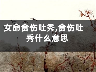 女命食伤吐秀,食伤吐秀什么意思