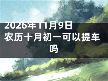 2026年11月9日农历十月初一可以提车吗
