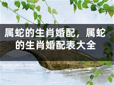 属蛇的生肖婚配，属蛇的生肖婚配表大全