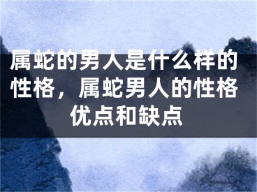 属蛇的男人是什么样的性格,属蛇男人的性格优点和缺点
