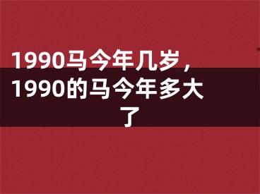 1990马今年几岁，1990的马今年多大了
