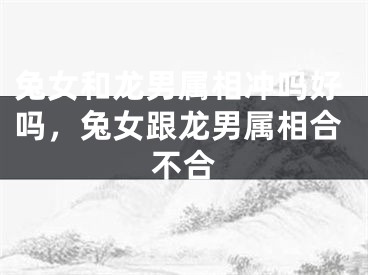 兔女和龙男属相冲吗好吗，兔女跟龙男属相合不合