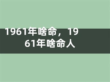 1961年啥命,1961年啥命人