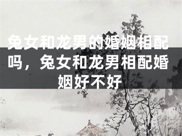 兔女和龙男的婚姻相配吗，兔女和龙男相配婚姻好不好