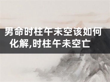 男命时柱午未空该如何化解,时柱午未空亡