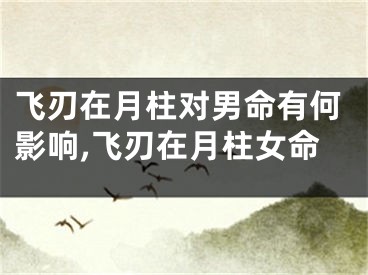 飞刃在月柱对男命有何影响,飞刃在月柱女命