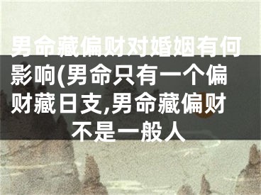 男命藏偏财对婚姻有何影响(男命只有一个偏财藏日支,男命藏偏财不是一般人