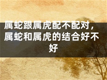 属蛇跟属虎配不配对，属蛇和属虎的结合好不好