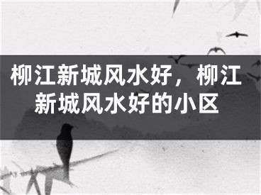 柳江新城风水好，柳江新城风水好的小区