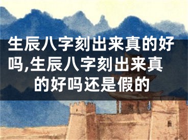 生辰八字刻出来真的好吗,生辰八字刻出来真的好吗还是假的