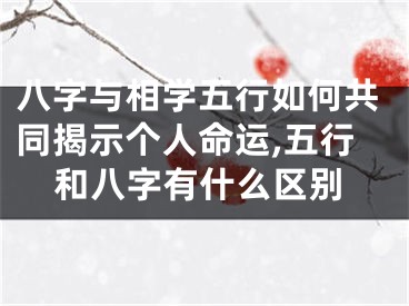 八字与相学五行如何共同揭示个人命运,五行和八字有什么区别