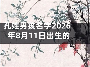 孔姓男孩名字2026年8月11日出生的