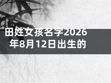 田姓女孩名字2026年8月12日出生的