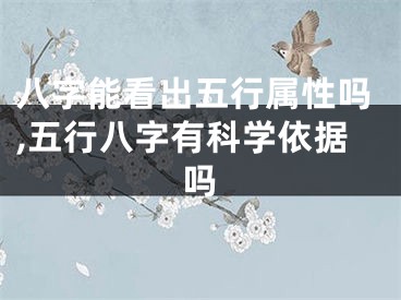 八字能看出五行属性吗,五行八字有科学依据吗