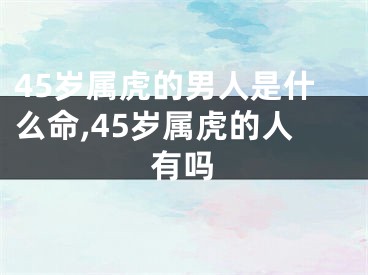 45岁属虎的男人是什么命,45岁属虎的人有吗