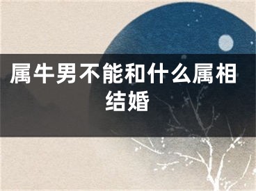 属牛男不能和什么属相结婚