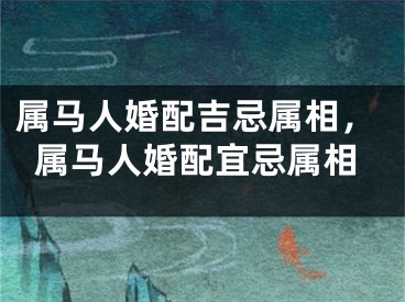 属马人婚配吉忌属相,属马人婚配宜忌属相