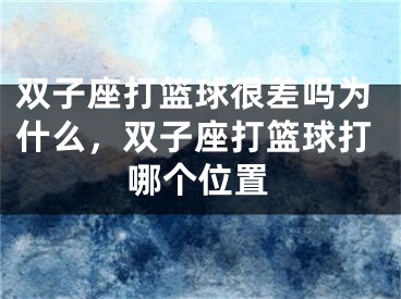 双子座打篮球很差吗为什么,双子座打篮球打哪个位置