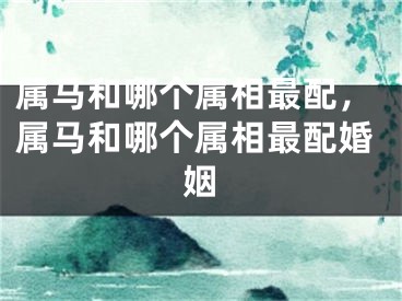 属马和哪个属相最配，属马和哪个属相最配婚姻