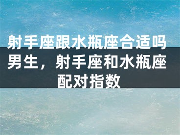 射手座跟水瓶座合适吗男生，射手座和水瓶座配对指数