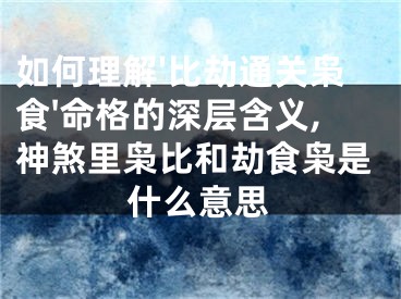 如何理解'比劫通关枭食'命格的深层含义,神煞里枭比和劫食枭是什么意思