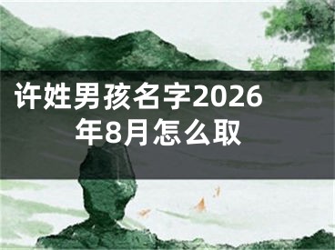 许姓男孩名字2026年8月怎么取