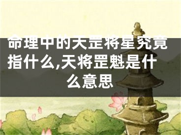 命理中的天罡将星究竟指什么,天将罡魁是什么意思