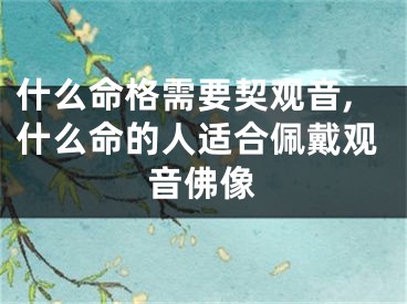 什么命格需要契观音,什么命的人适合佩戴观音佛像