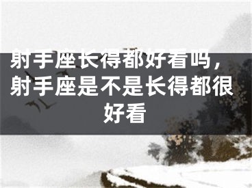 射手座长得都好看吗,射手座是不是长得都很好看