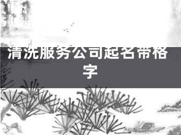 清洗服务公司起名带格字
