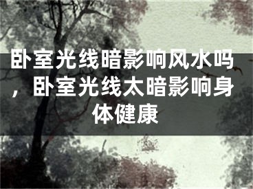 卧室光线暗影响风水吗，卧室光线太暗影响身体健康