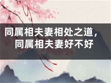 同属相夫妻相处之道，同属相夫妻好不好