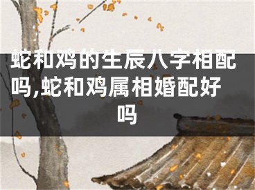 蛇和鸡的生辰八字相配吗,蛇和鸡属相婚配好吗