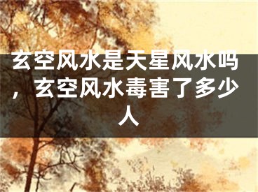 玄空风水是天星风水吗,玄空风水毒害了多少人