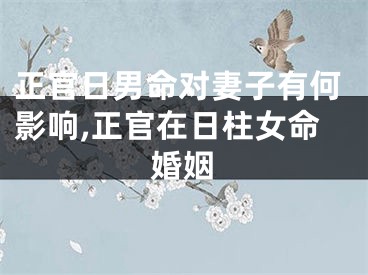 正官日男命对妻子有何影响,正官在日柱女命婚姻