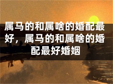 属马的和属啥的婚配最好，属马的和属啥的婚配最好婚姻