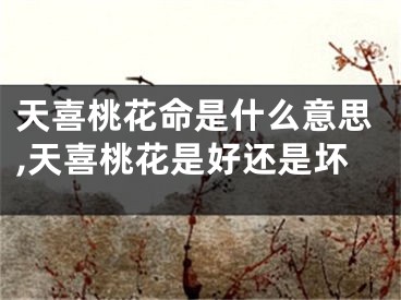 天喜桃花命是什么意思,天喜桃花是好还是坏