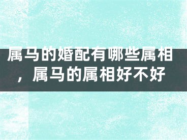 属马的婚配有哪些属相，属马的属相好不好