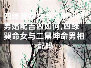 四绿巽命女与二黑坤命男婚配吉凶如何,四绿巽命女与二黑坤命男相配吗