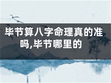 毕节算八字命理真的准吗,毕节哪里的