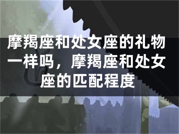 摩羯座和处女座的礼物一样吗，摩羯座和处女座的匹配程度