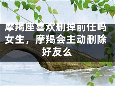 摩羯座喜欢删掉前任吗女生,摩羯会主动删除好友么