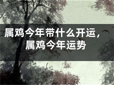 属鸡今年带什么开运，属鸡今年运势