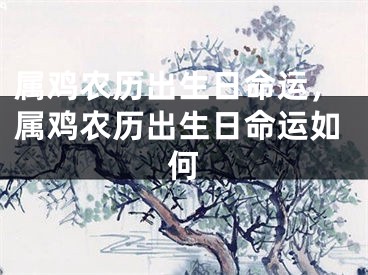 属鸡农历出生日命运，属鸡农历出生日命运如何