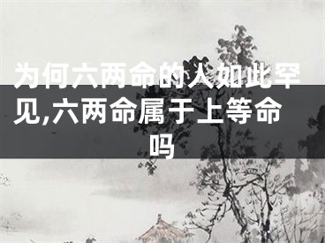 为何六两命的人如此罕见,六两命属于上等命吗